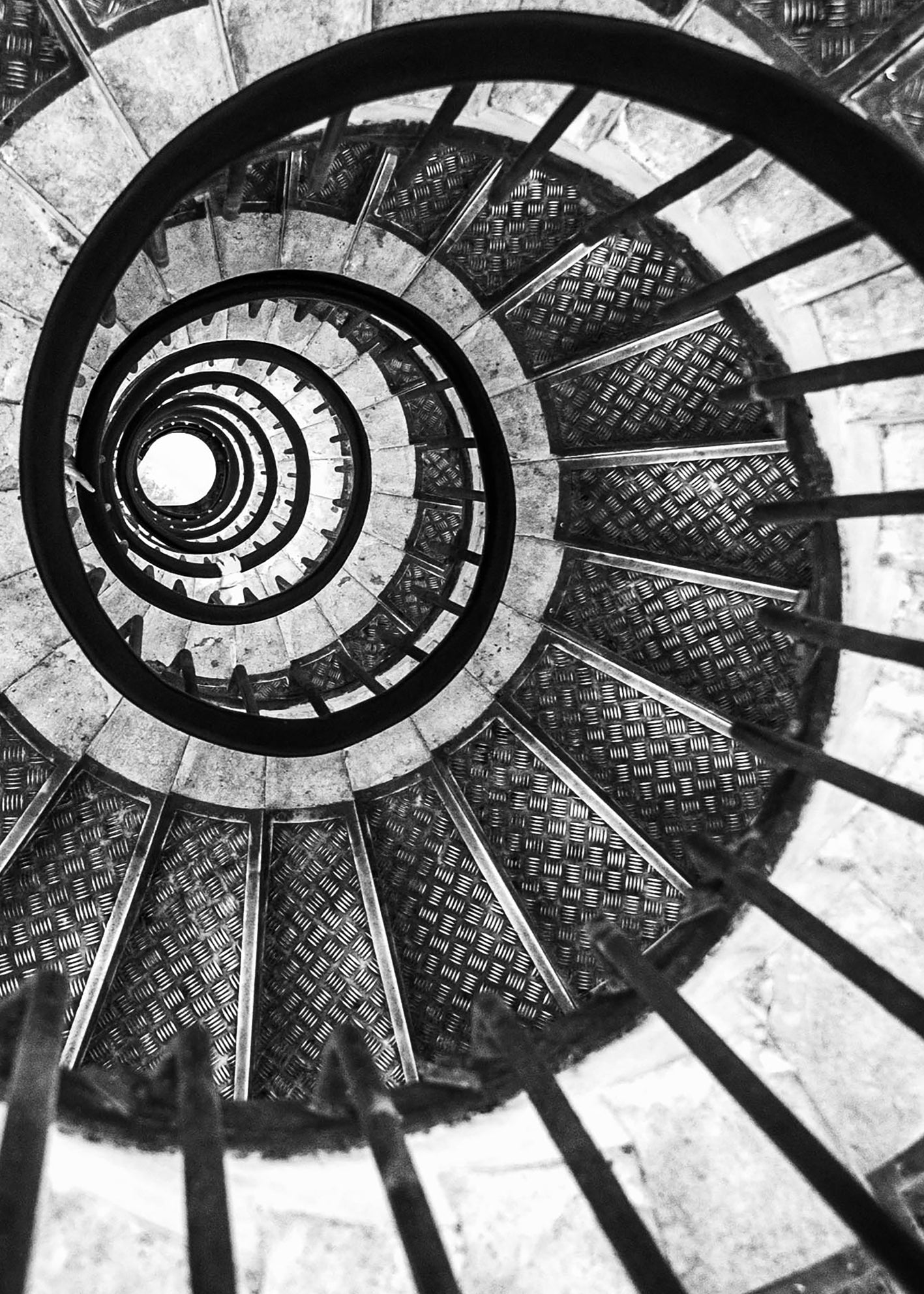 Canvastavla - Spiral Staircase Art