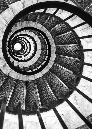 Canvastavla - Spiral Staircase Art