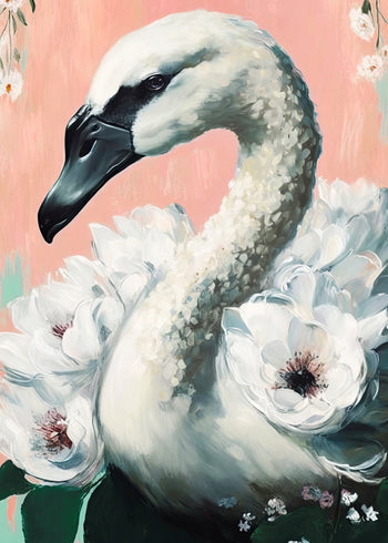 Canvastavla - Swan Elegance