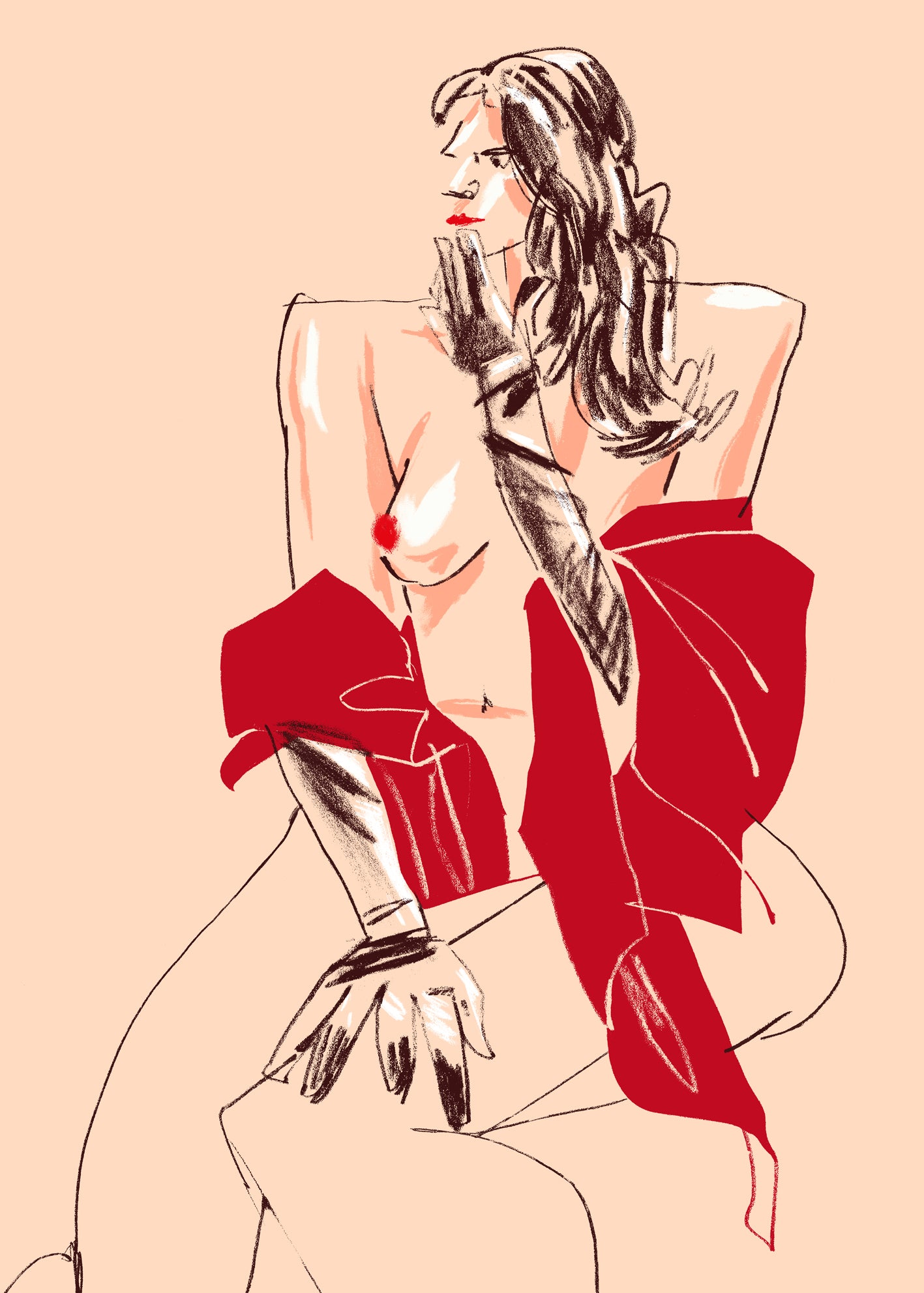 Canvastavla - Scarlet Muse