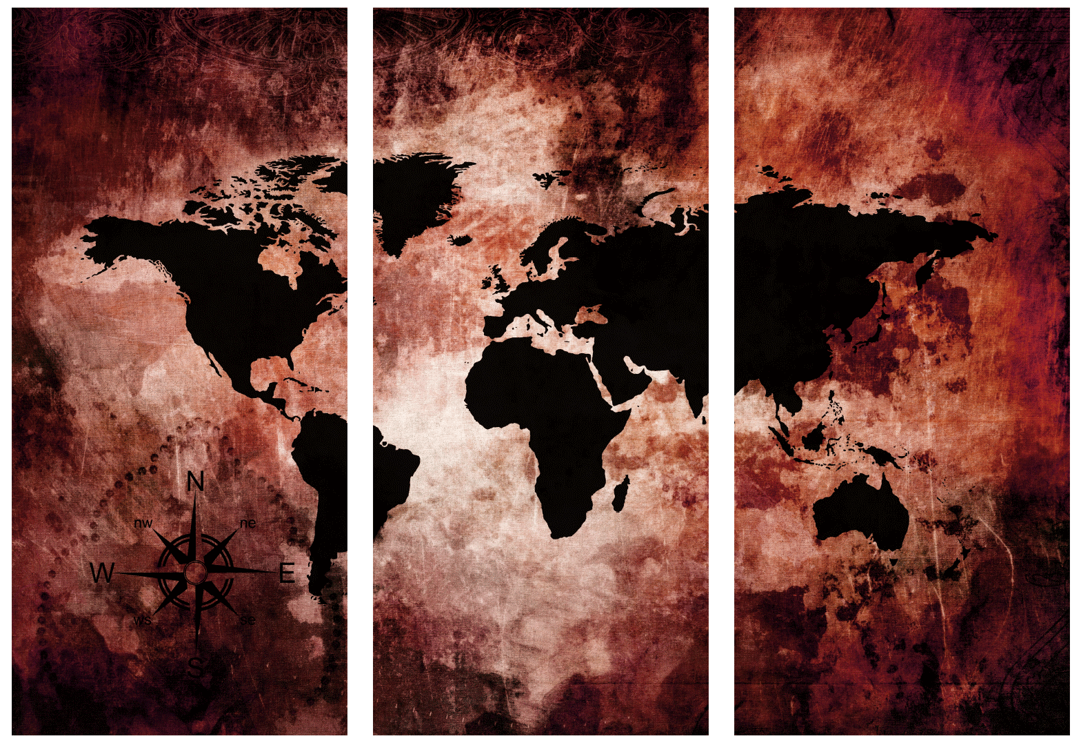 Canvastavla - The world map