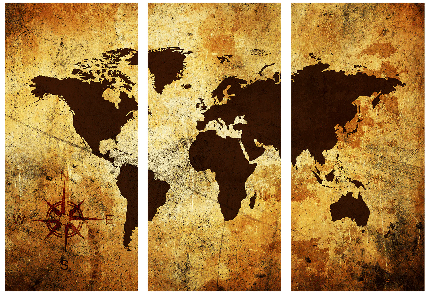Canvastavla - The world map