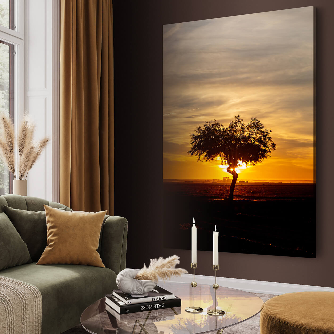 Canvastavla - Sunrise tree