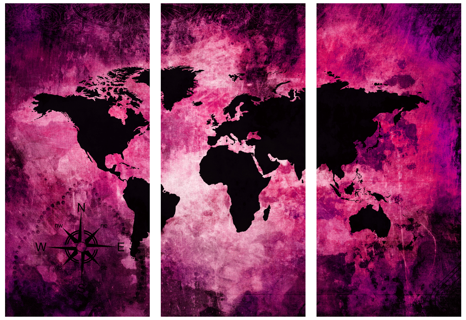 Canvastavla - The world map