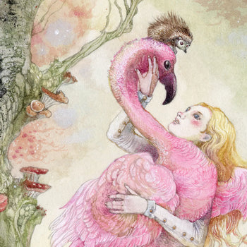 Canvastavla -  Flamingo Waltz