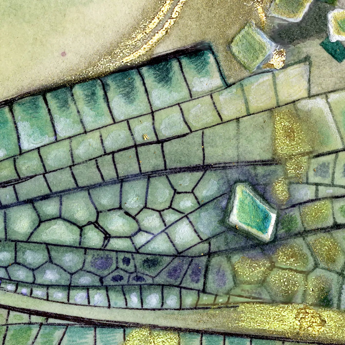 Canvastavla - Mosaic Wings
