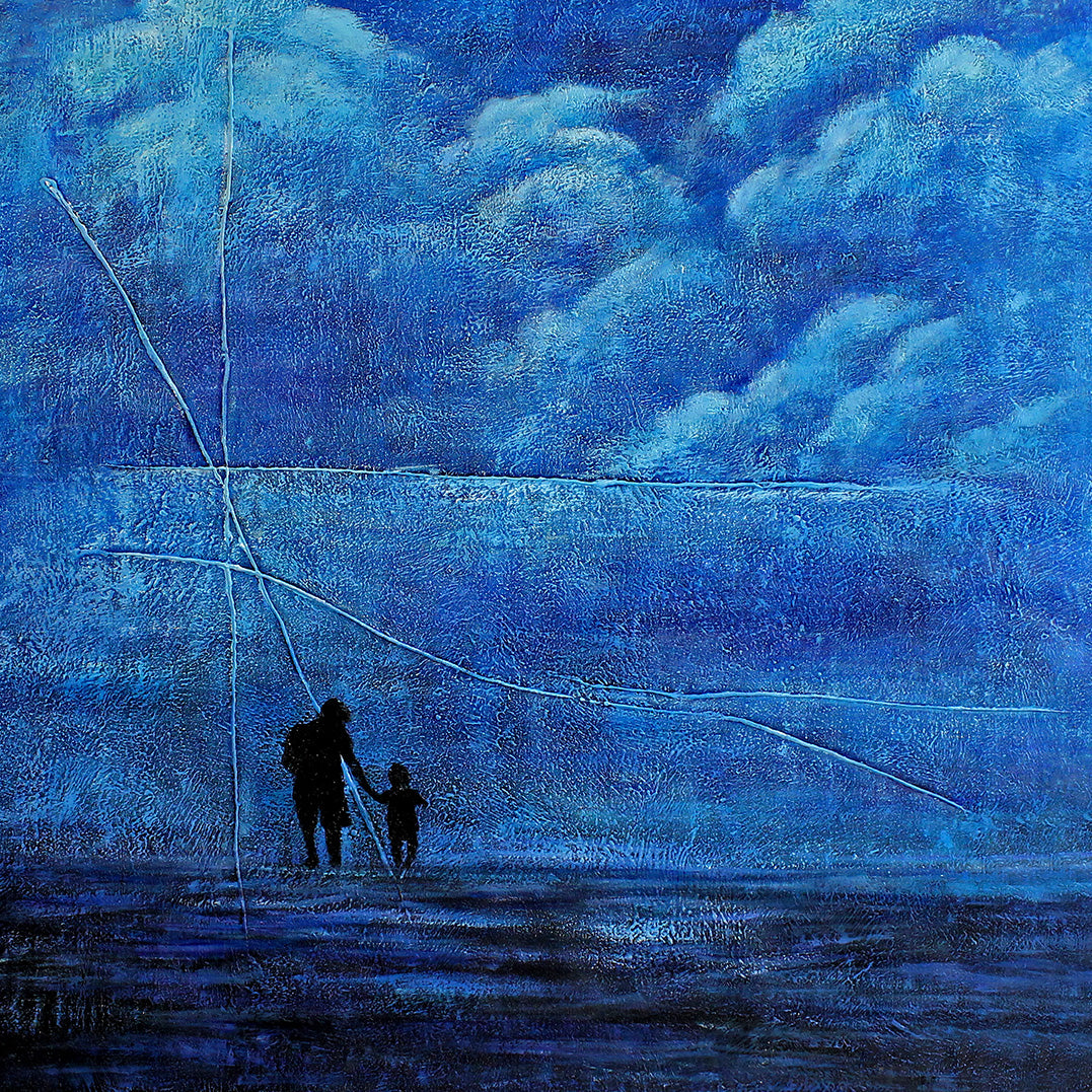 Abstrakt Oljemålning - Safe in the Storm