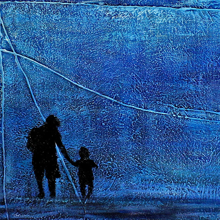 Abstrakt Oljemålning - Safe in the Storm