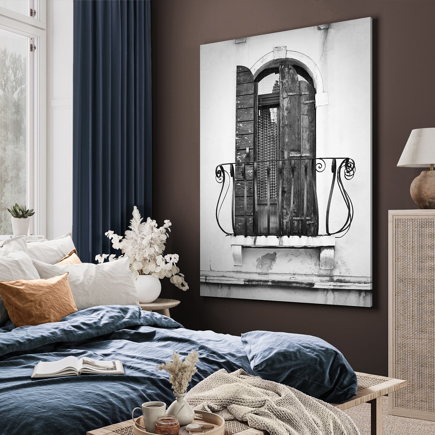 Canvastavla - Balcony Venice
