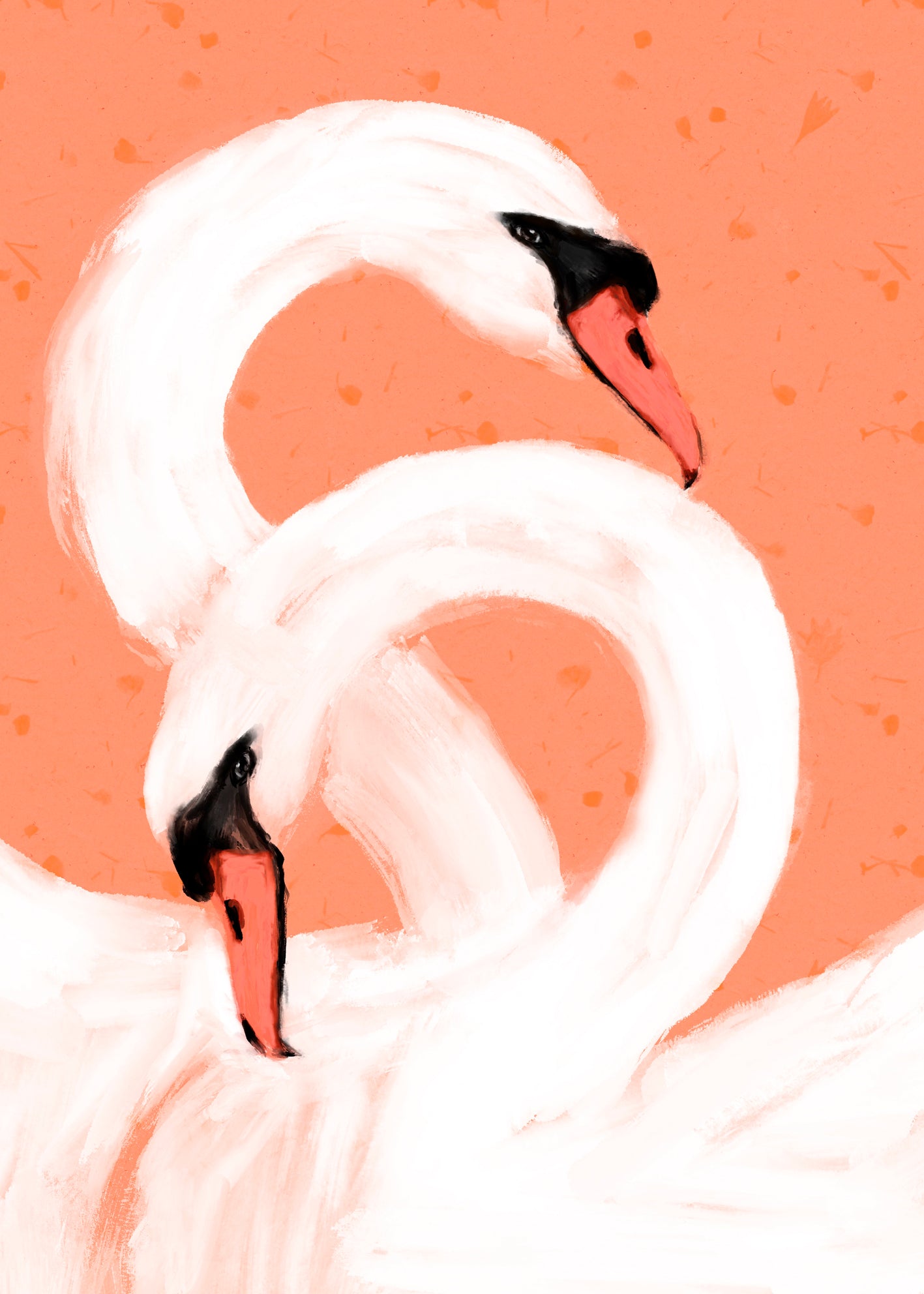 Canvastavla - Swan Embrace