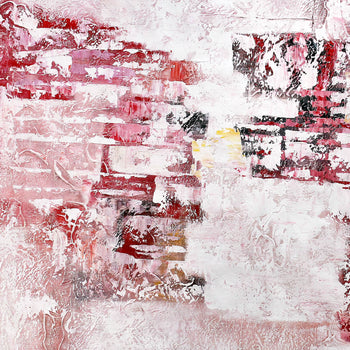 Abstrakt Oljemålning - Pink Love (100x100cm)