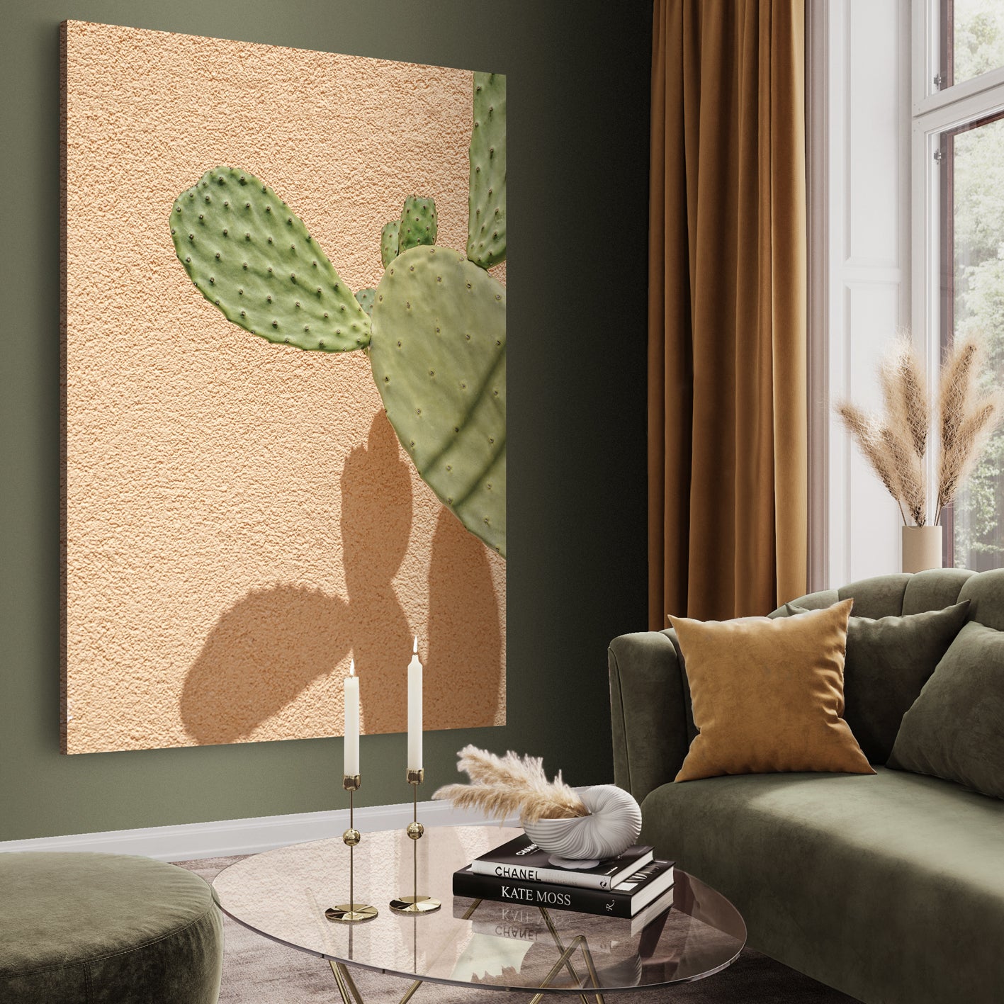 Canvastavla - Cactus Shadow
