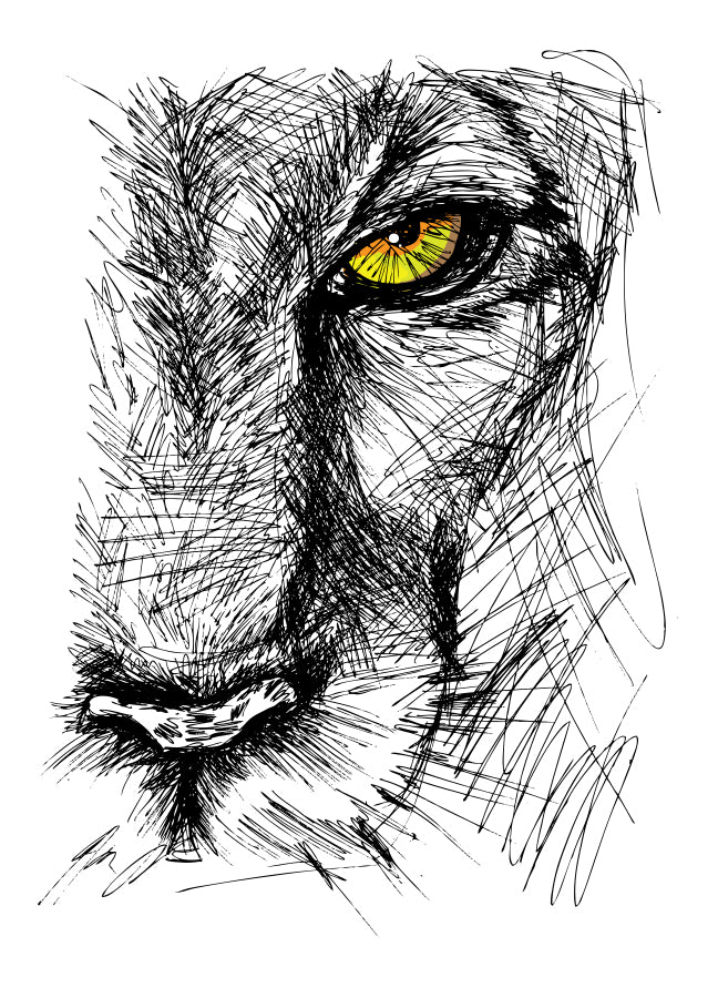 Poster - A lion's eye