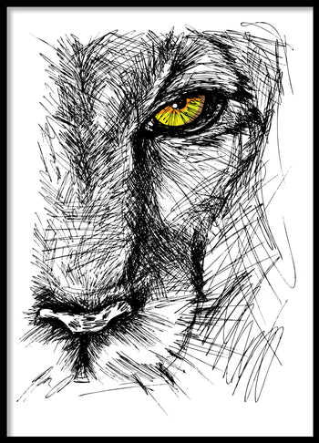 Poster - A lion's eye