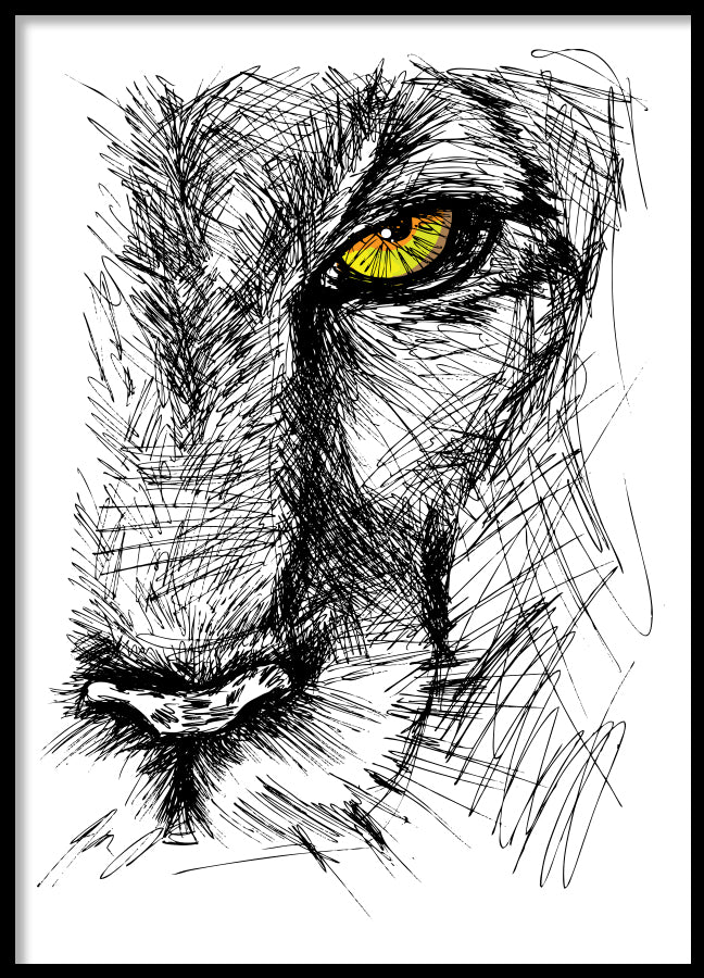Poster - A lion's eye