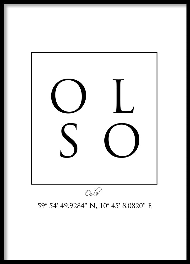 Poster - Oslo Coordinates