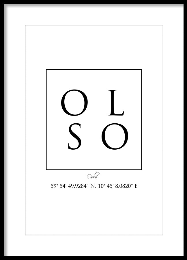 Poster - Oslo Coordinates