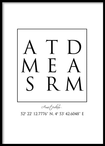Poster - Amsterdam Coordinates