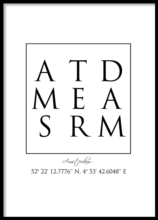 Poster - Amsterdam Coordinates