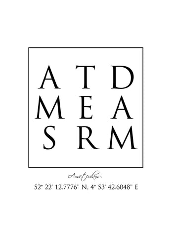 Poster - Amsterdam Coordinates