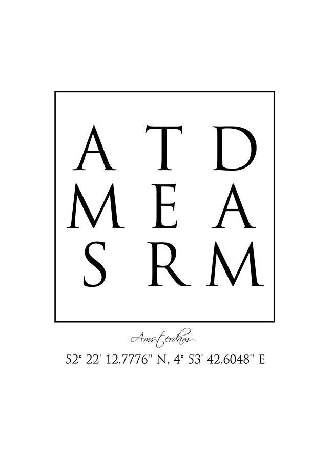 Poster - Amsterdam Coordinates