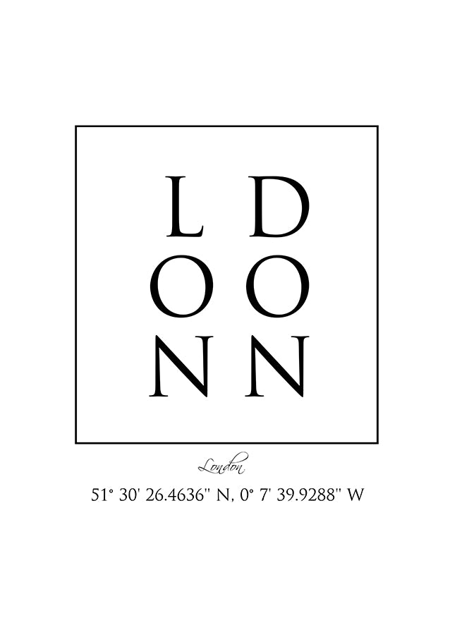 Poster - London Coordinates