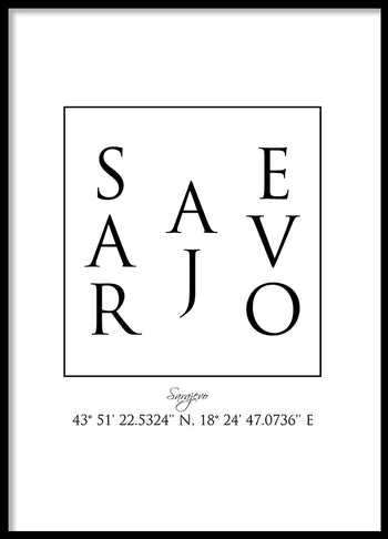 Poster - Sarajevo Coordinates