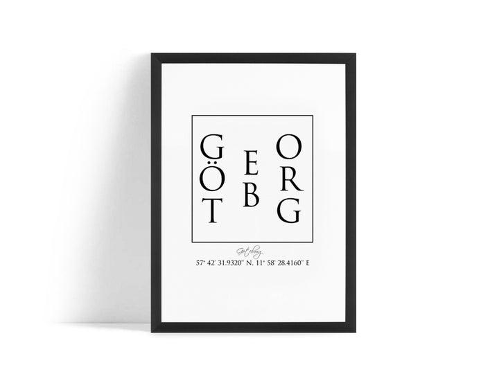 Poster - Göteborg Coordinates