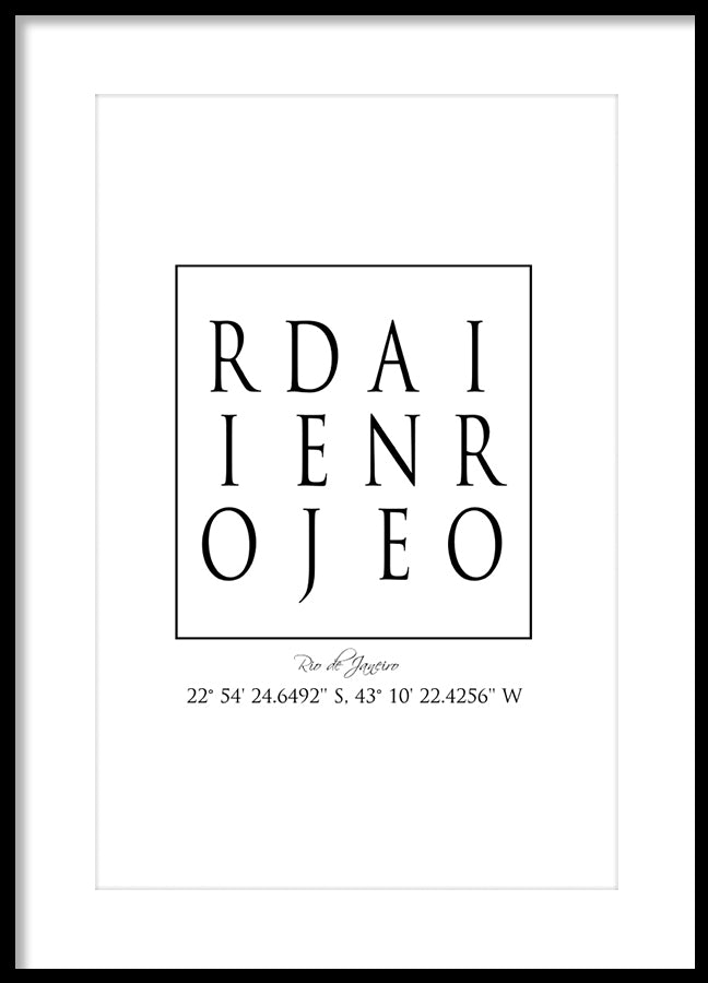 Poster - Rio de Janeiro Coordinates