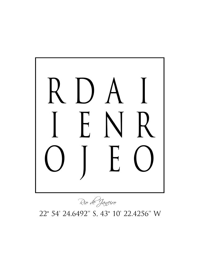 Poster - Rio de Janeiro Coordinates