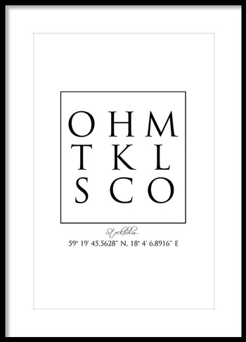 Poster - Stockholm Coordinates