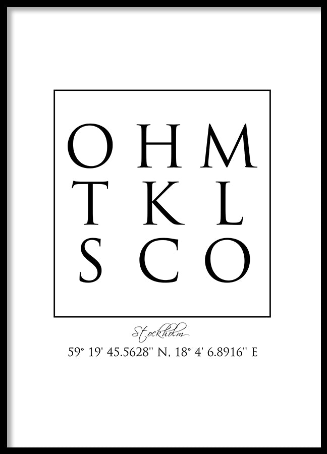 Poster - Stockholm Coordinates