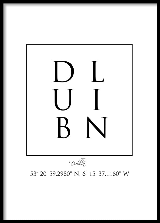 Poster - Dublin Coordinates