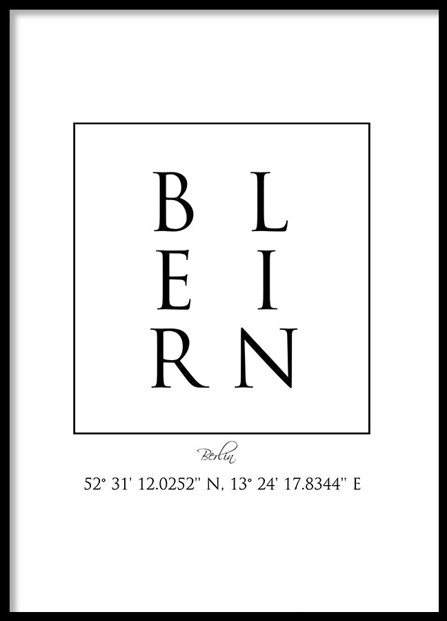 Poster - Berlin Coordinates