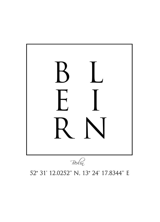 Poster - Berlin Coordinates