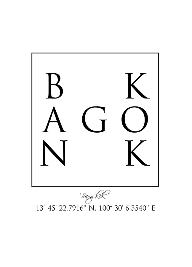 Poster - Bangkok Coordinates