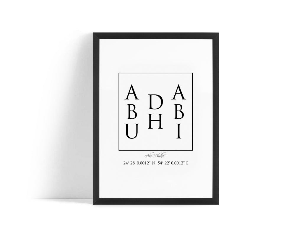 Poster - Abu Dhabi Coordinates
