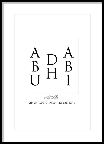 Poster - Abu Dhabi Coordinates