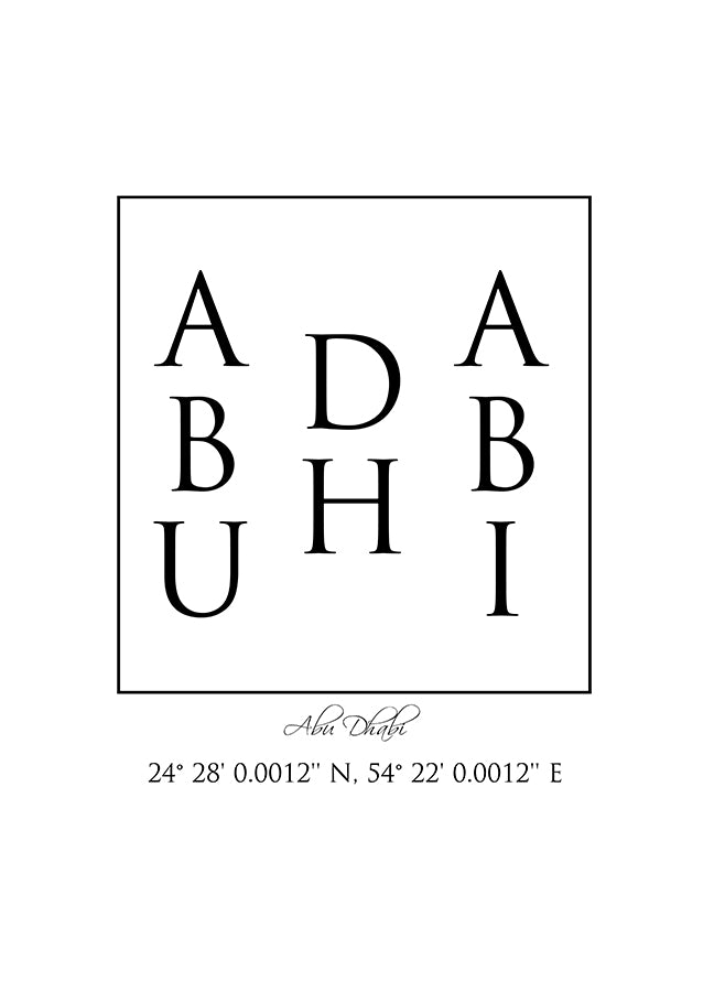 Poster - Abu Dhabi Coordinates
