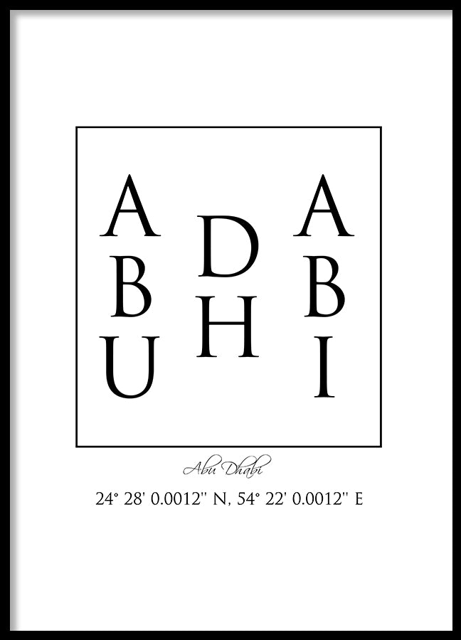 Poster - Abu Dhabi Coordinates