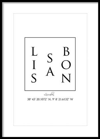 Poster - Lissabon Coordinates
