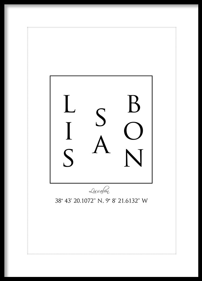 Poster - Lissabon Coordinates