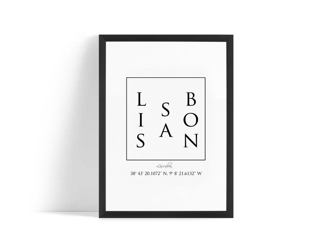 Poster - Lissabon Coordinates