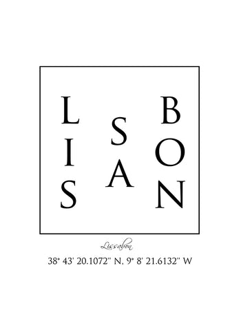 Poster - Lissabon Coordinates