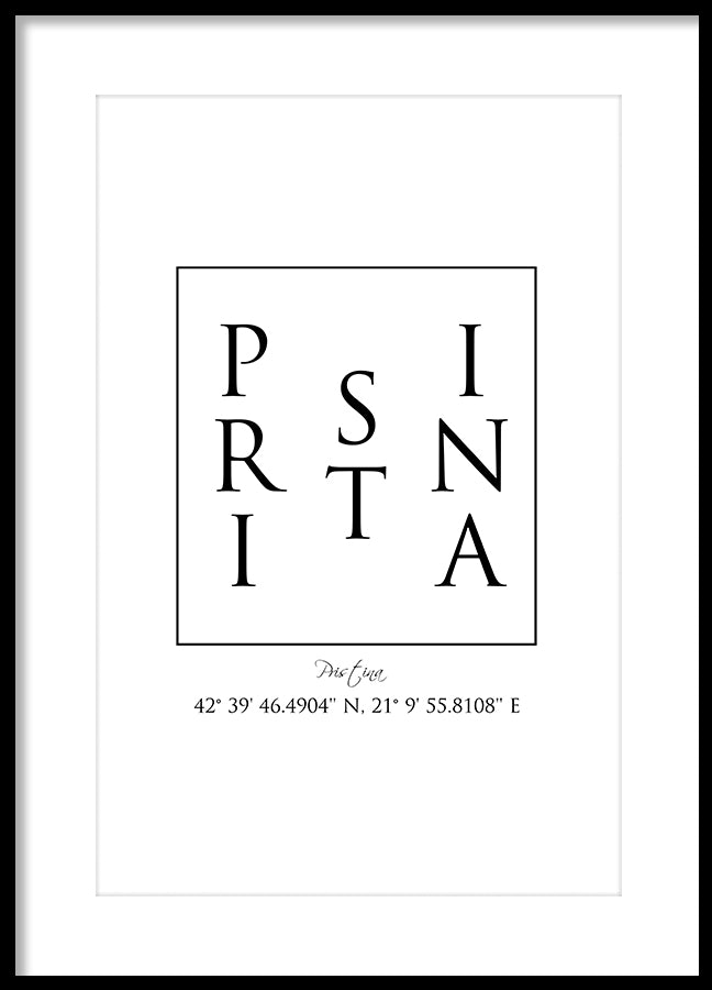 Poster - Pristina Coordinates