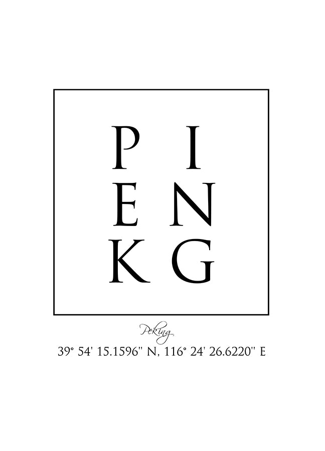 Poster - Peking Coordinates