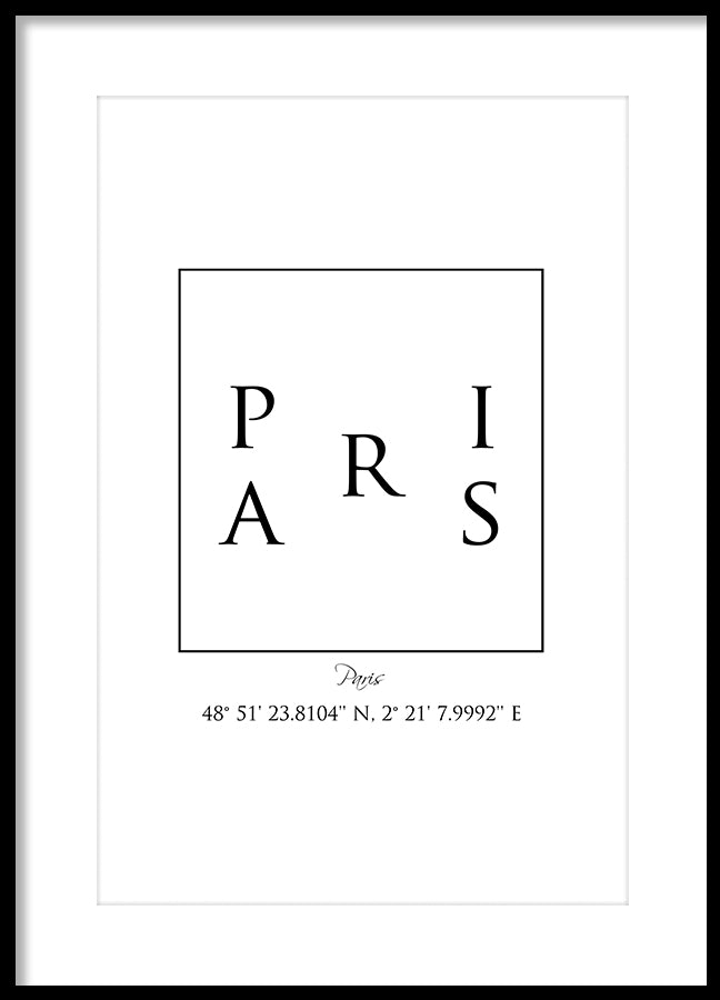 Poster - Paris Coordinates