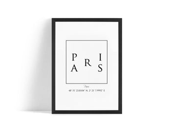 Poster - Paris Coordinates