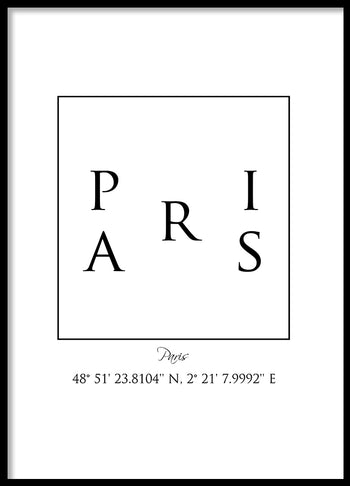 Poster - Paris Coordinates