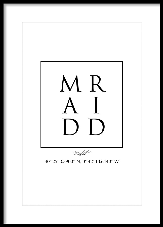 Poster - Madrid Coordinates